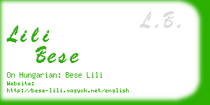 lili bese business card